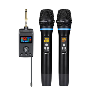 Sistema de Micrófono Inalámbrico de Doble Canal con Bluetooth y DSP Anti-Regollos para Actuaciones Profesionales en Escenario - Product Image 1
