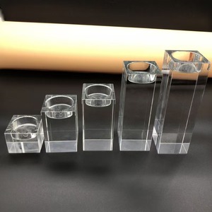 Özel akşam yemeği Bar düğün Candlestick a şamdan dekorasyon hediye için cam mumluklar Tealight kristal mumluk - Product Image 4