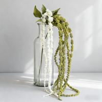 Hoogwaardige Kunstmatige Amarant Bloem Real Touch Groenplanten 6 Takken Hangplanten voor Bruiloft Huisdecoratie Valentijnsdag