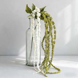 Di alta qualità artificiale amaranto fiore vero tocco verde 6 forchette piante appese per la decorazione della casa di nozze san valentino - Product Image 4