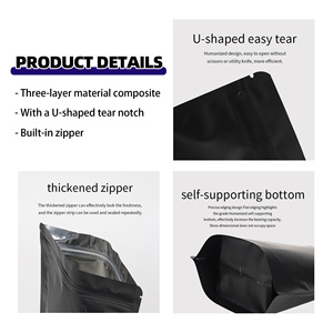 Túi đóng gói nhựa có khóa kéo, in tùy chỉnh, chất liệu giấy bạc nhôm, chống mùi, dùng cho thực phẩm, thức ăn thú cưng, thạch, thực phẩm đóng hộp - Product Image 2