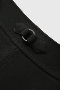 Ingrosso fabbrica estate Casual da donna tinta unita gonna corta nera personalizzata OEM ODM moda estiva nuovo Design - Product Image 3