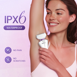 Sistema di Rasatura Femminile <span class=keywords><strong>4</strong></span> in 1 Impermeabile IPX7 Design Sommergibile con Spazzola Facciale e Rifinitore - Product Image 6