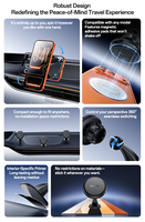 Support magnétique pour téléphone de voiture Yesido à rotation 360°, utilisation à une main, C235