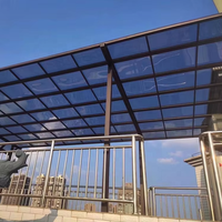 Auvent en aluminium moderne extérieur commercial fenêtres auvent en aluminium avec auvent étanche en verre réfléchissant