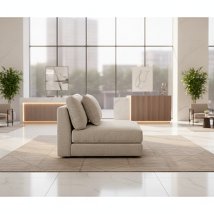 Sofá Seccional Modular Personalizado, Juego de Muebles de Sala de Estar de Lujo, Sofá Moderno de Tela Blanca, Hecho en Vietnam - Product Image 2