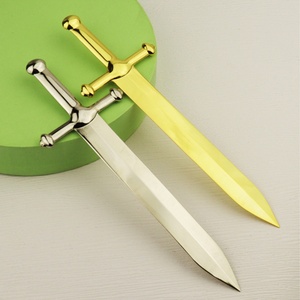 Mini espadas de latón fundido con forma de avión, estilo vintage, de alta seguridad, con logotipo bonito, para abrir cartas, de acero inoxidable bajo, tipo cuchillo. - Product Image 1