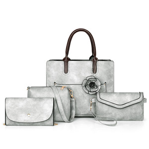 Usine en stock en gros personnalisé élégance beau dames en cuir <span class=keywords><strong>noir</strong></span> sacs à main ensembles 3 en 1 sacs à main pour les femmes - Product Image 3