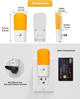 LOHAS Veilleuse à LED ambre Luminosité Dimmable Aide au sommeil Sans capteur de lumière bleue Veilleuse ambre enfichable pour chambre à coucher
