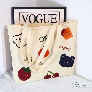 Bolsas de Hombro de Algodón con Impresión ODM OEM, Bolsas de Compras Ecológicas, Bolsas de Mano Sencillas e Informales de Tela para Libros - Product Image 1