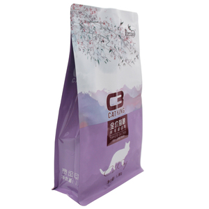 Bolsa de sellado cuádruple, fuelle lateral, cierre de cremallera inferior cuadrada, bolsas de plástico transparente para sal de roca - Product Image 1