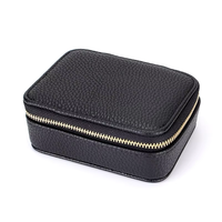 Vente chaude De Luxe Portable Multicolore Haute Capacité PU Matériel Voyage Pilulier Boîte À Bijoux avec Fermeture Éclair