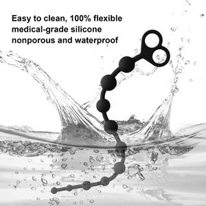 Sexbay OEM/ODM Plug anal et anneau de traction central 10 billes en silicone médical, personnalisable en couleur pour hommes et femmes - Product Image 4