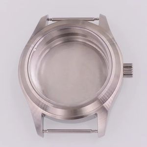 Boîtier de montre 36mm/39mm Lunette plate mate Verre saphir FIT NH35 NH36 Mouvement Argent - Product Image 5