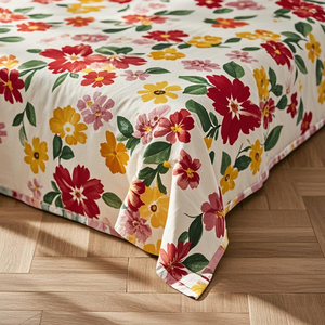 Ensemble de chambre à coucher bon marché, <span class=keywords><strong>tissu</strong></span> en polyester imprimé pour drap de lit, ensemble de literie drap de lit/housse de couette - Product Image 1