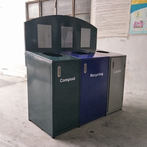 Produttore di mobili urbani per mobili <span class=keywords><strong>da</strong></span> parco di produzione di <span class=keywords><strong>contenitori</strong></span> per rifiuti in acciaio per esterni cestino per il riciclaggio di grandi dimensioni cestino per carta straccia in metallo - Product Image 4