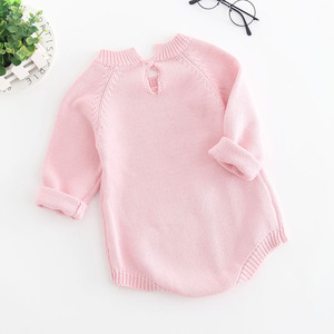 Peleles <span class=keywords><strong>de</strong></span> punto suave para niñas, ropa <span class=keywords><strong>de</strong></span> bebé, mono <span class=keywords><strong>de</strong></span> flores a la moda, trajes para niñas <span class=keywords><strong>de</strong></span> otoño e invierno, novedad - Product Image 3