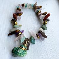 Nouvelle Mode En Gros Personnalisé Pierre Naturelle Perles Malachite Brésil Amazonite À Facettes Rondelle Charme Bracelet pour Femmes Cadeaux