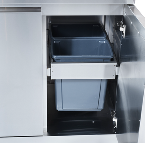 Armoire de cuisine d'extérieur en acier inoxydable 304 Armoire de rangement en <span class=keywords><strong>pierre</strong></span> de quartz blanc Double placards pour rangement d'outils de <span class=keywords><strong>barbecue</strong></span> - Product Image 3