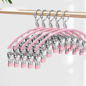 Séchoir à vêtements multi-clips en acier inoxydable DS4231 cintres en métal avec clips cintres pour jupe pantalon organisateur de legging pour placard - Product Image 3
