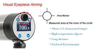 Industriële Infrarood Spotpyrometer Thermometer 150-800 ° C Contactloze Temperatuurmeting - Product Image 4