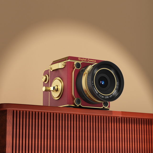 Retro Portable Mini Camera Ornaments Student CMOS 8MP 2.7K Night Vision LED Flashlight Decorative Digital Camera