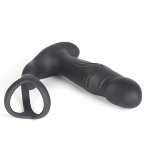 Arch Dragon 10-Frequency Vibrating <b>Remote</b> <b>Control</b> Double Ring Semen Locking Telescopic Vibrating Anal <b>Plug</b> Prostate Anal - Product Image 3