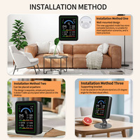 Monitor de Calidad del Aire Tuya Wifi 10 en 1, Mide Pm2.5, Co2, Tvoc, Hcho, Co, Pm10, Pm0.3, con Clasificación Ip54, Modelo Mt13w
