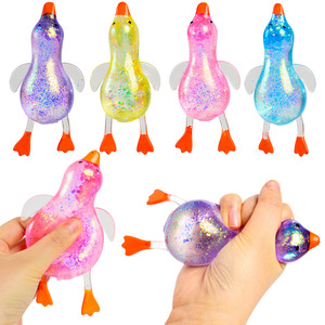 2026 Les plus populaires Oie et canard colorés en TPR et maltose avec sucre pailleté, balles anti-stress et jouets de décompression pour enfants - Product Image 6