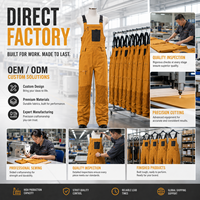 Salopette de travail imperméable renforcée avec bretelles réglables et plusieurs poches, pour neige, couleur et logo personnalisables, OEM ODM