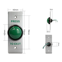Bouton poussoir champignon en acier inoxydable 12-36V étanche IP65 3A 500 000 cycles NO NC pour interrupteur de déverrouillage de porte intérieur/extérieur