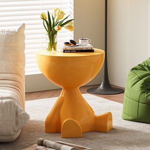 Trendy <b>Small</b> <b>Round</b> Bedside <b>Table</b> Plastic Movable Storage Shelf Coffee <b>Table</b> Minimalist Sofa <b>Side</b> <b>Table</b> - Product Image 3