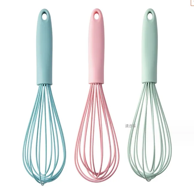 Hand Whisk Egg Cream Mixer Stirrer Sauce Beater Manual Silicone Egg Whisk Customized Sustainable 1pcs/opp Home Kitchen 10 Inch