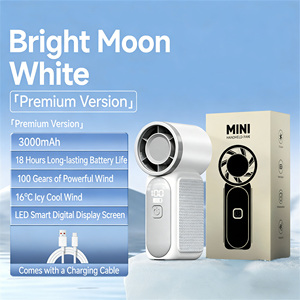 20000Rpm <b>Mini</b> Handheld 100 Speeds 3000Mah Rechargeable Portable Pocket <b>Fan</b> With Digital Display for Summer - Product Image 2