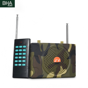 Amplificateur de haut-parleur BHA E898 camouflage pour la chasse en extérieur et l'entraînement en intérieur avec télécommande, prix de gros du fabricant, garantie 12 ans - Product Image 1