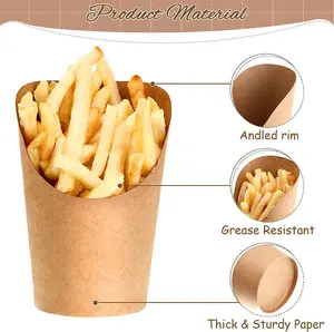 14oz 16oz French Fries Holder Food Grade Recycled Disposable Paper French Fry Cups Charcuterie Cups For All Occasions