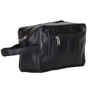 कस्टम यात्रा कॉस्मेटिक बैग पर मुख्य जिपर जेब शीर्ष बड़े क्षमता निविड़ अंधकार श्रृंगार बैग पुरुषों और महिलाओं के लिए
