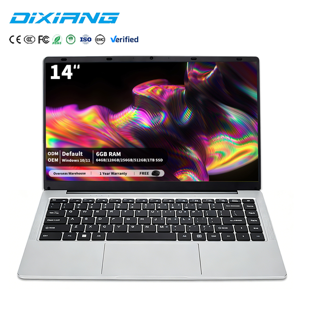 Wholesale Factory Price Brand New 14 Inch Intel Celeron N3350 6GB DDR3 Laptop Computer Personal Student Notebook Computer Laptop
