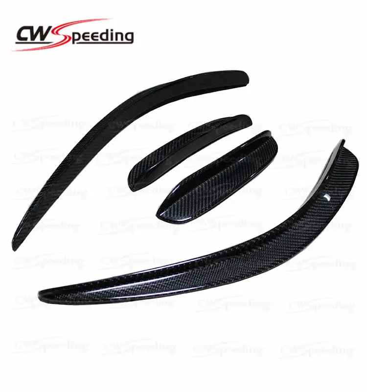 BS STYLE CARBON FIBER FRONT BUMPER SPLITTER FOR FOR 2011-2014 MERCEDES BENZ C-CLASS W204 AMG C63 BODY KIT