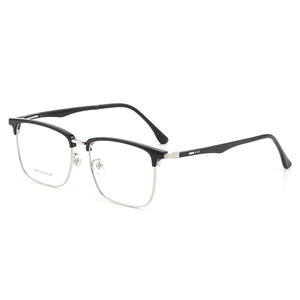 Lunettes de vue demi-cerclées rectangulaires pour hommes Danyang 98630, verres en résine légers, style professionnel - Product Image 1