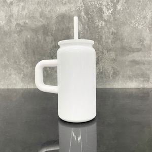 Vaso Térmico de Doble Pared con Aislamiento, Taza Reutilizable Blanca para Sublimación, 16 oz, Acero Inoxidable con Asa - Product Image 3