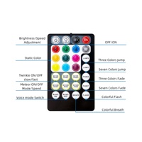 Kit de plafonnier 18W à double port RGBW 2 en 1, effet scintillant et étoile filante, pour la décoration de voiture / maison avec contrôle par application