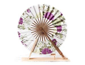 พัดพับญี่ปุ่น พัดพับสำหรับสุภาพสตรี ขายส่ง พัดมือทรงกลมแบบหมุน - Product Image 4