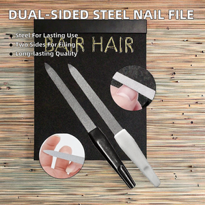 Lima Profesional para Uñas, de Doble Cara, de Acero Inoxidable, 17 cm, Herramienta de Manicura y Pedicura para el Cuidado de las Uñas - Product Image 2