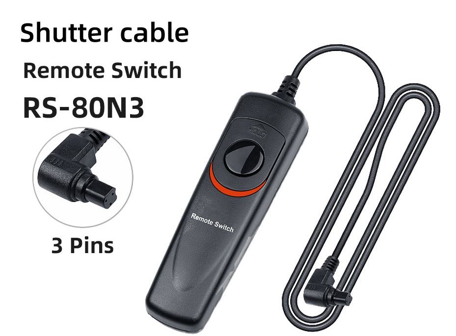 HongXing Remote Shutter Release Cable RS-80N3 Shutter Release Cable for Canon DSLR Cameras 20D/30D/50D/6D