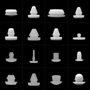 Bouchon en silicone résistant aux hautes températures, type T, avec trou inversé, bouchon de trou en silicone - Product Image 1