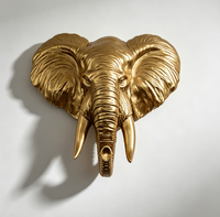 Sculpture en forme d'éléphant BZY pour la décoration murale de la maison, grande sculpture en résine pour les murs extérieurs des bâtiments