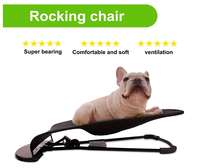 Silla Mecedora para Mascotas, Cama Portátil para Perros, Silla Mecedora Cómoda para Perros Pequeños y Gatos de Verano