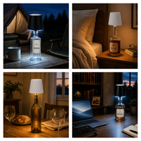 Lampe LED USB décorative pour bouteille, lumière blanc chaud à intensité variable avec interrupteur marche/arrêt pour bouteille de vin, table, bar, décoration de fête à domicile