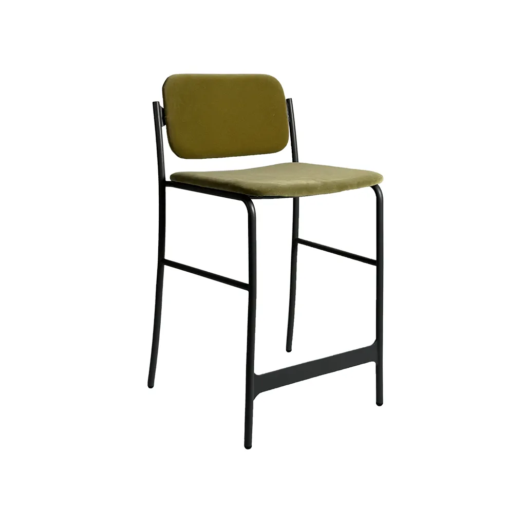 Modern Design Urban Performance Fabric Metal Counter Stool For Kitchen And Dining Room